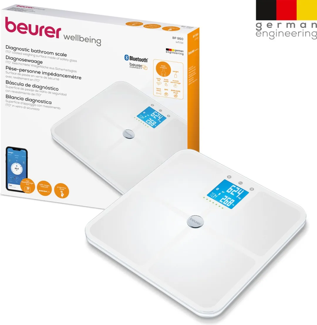 Beurer BF 950 Personenweegschaal - 180kg - 8 Gebruikers - Wit