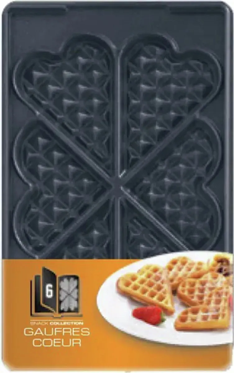 Tefal Snack Collection XA8006 Hartvormige Wafelplaten - 2 Stuks - Zwart - afbeelding 6 van 6
