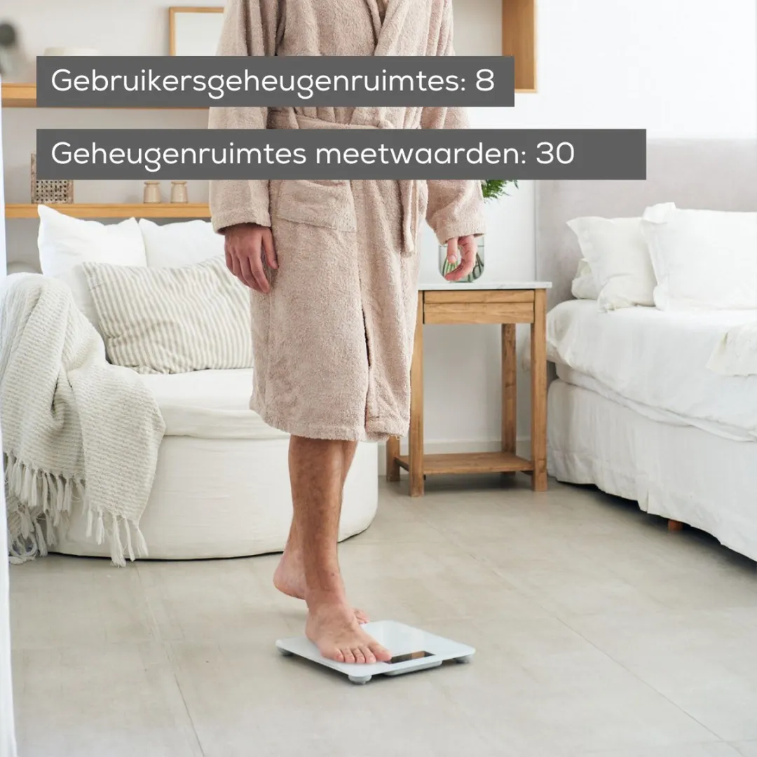 Beurer BF 600 Personenweegschaal - Lichaamsanalyse - 8 Gebruikers - Wit