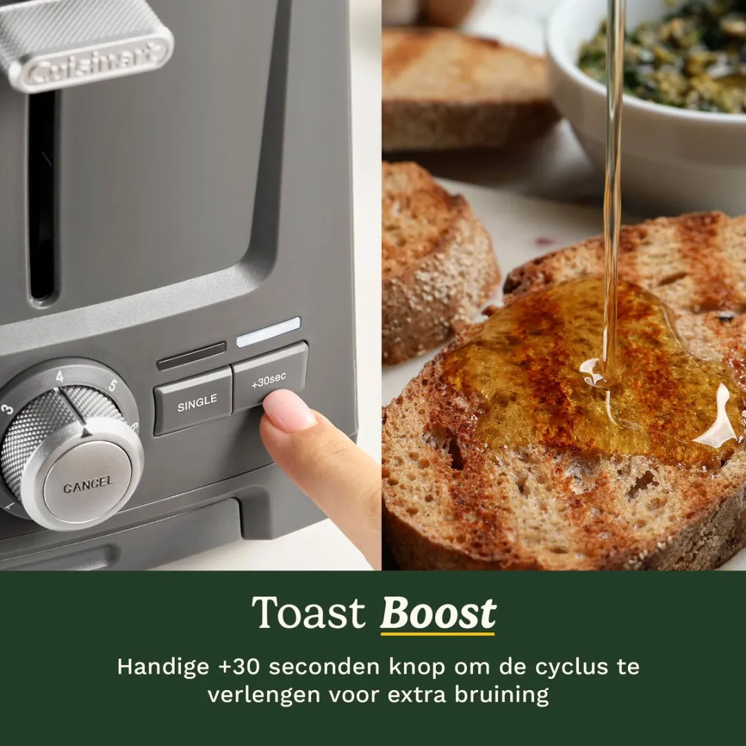 Cuisinart CPT1200E Broodrooster 2 Sneetjes - Grijs