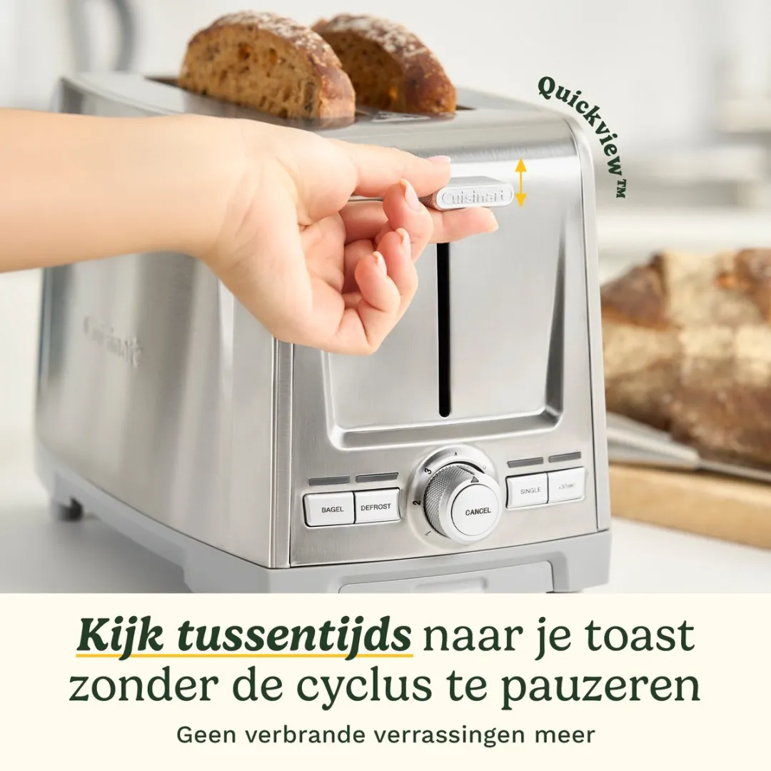 Cuisinart CPT1200E Broodrooster 2 Sneetjes - Grijs