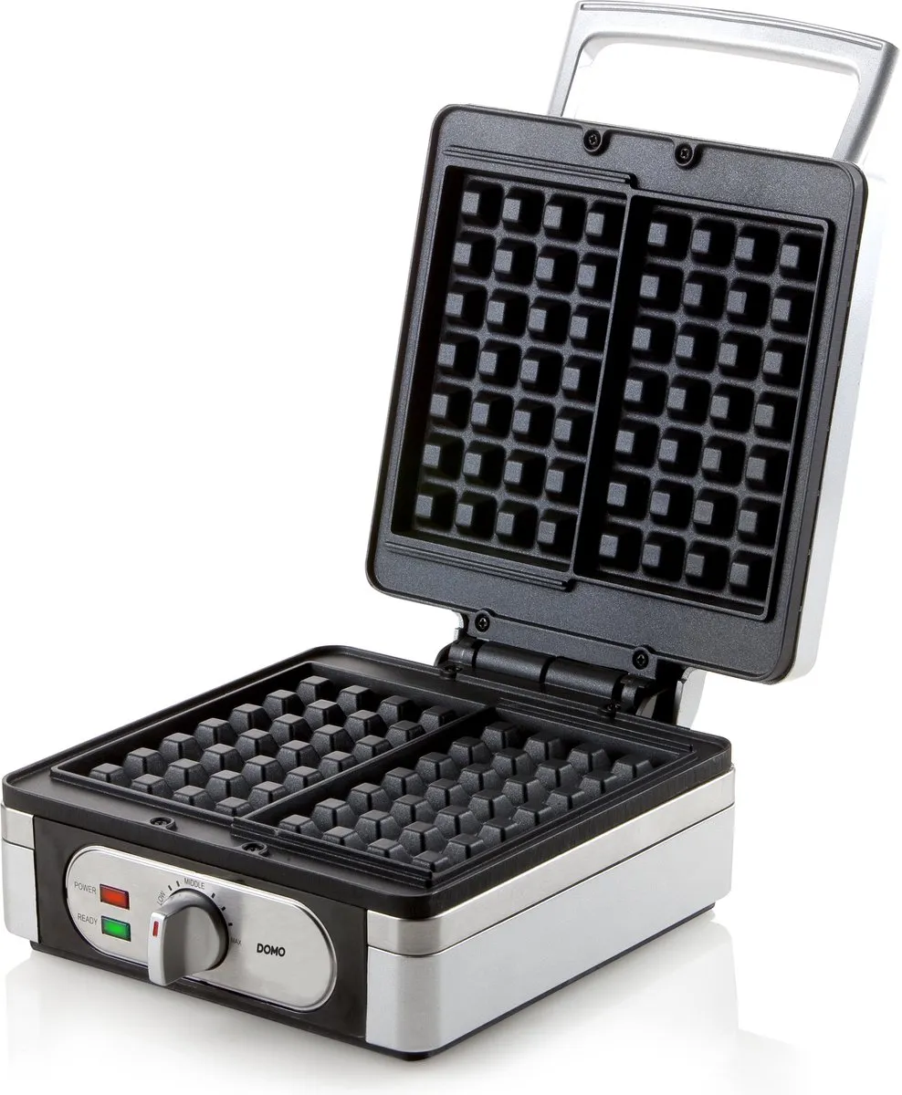 Domo DO9047W Wafelmaker - 1400W - 2 Platen - Zilver