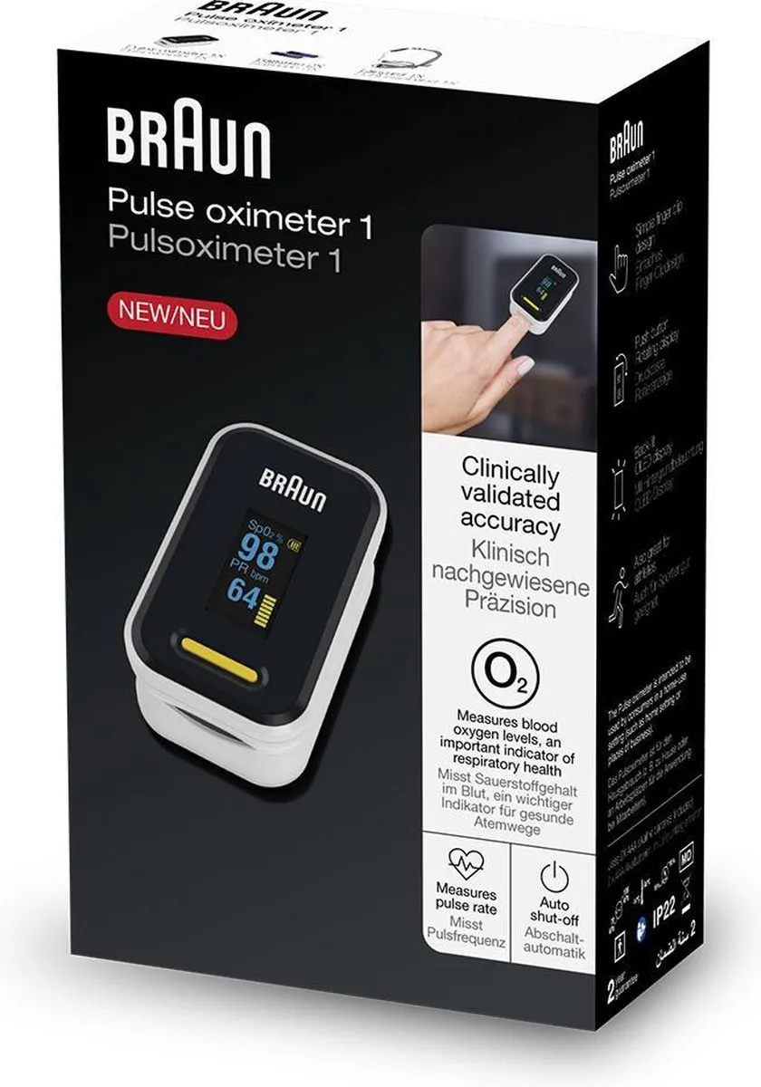 Braun YK-81CEU Saturatiemeter - Vingersensor - Wit