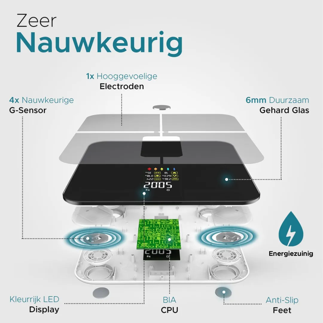 e.volve Personenweegschaal Digitaal - 24 Personen - 180kg - Zwart - afbeelding 6 van 6