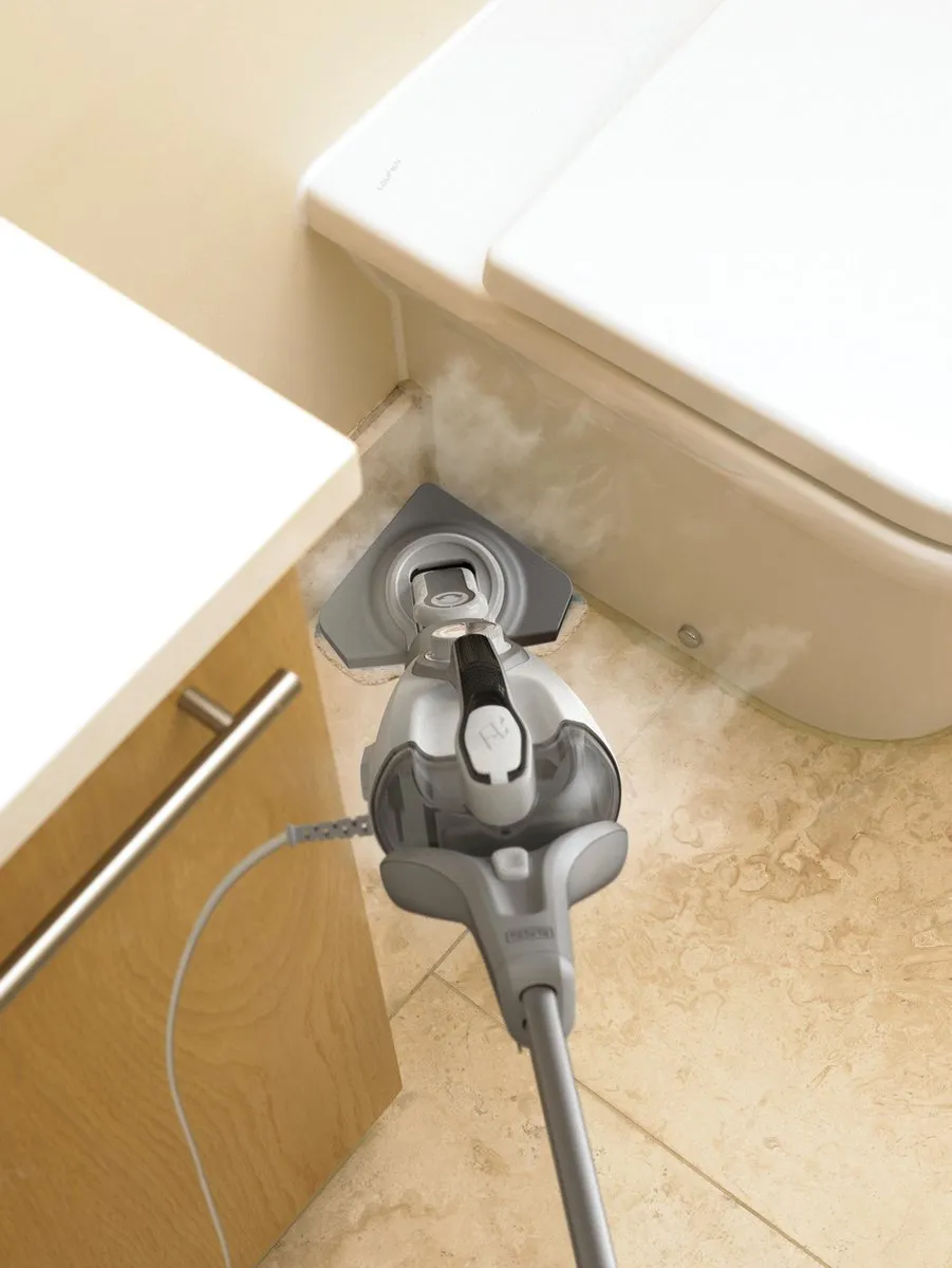 BLACK+DECKER BHSM1615DSG-QS Stoomdweil 1600W - Deltavoet & 15 Accessoires - Wit/Zilver