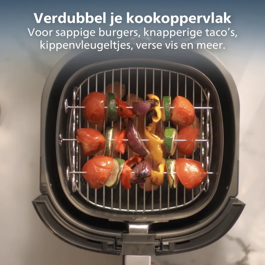 Philips HD9920/00 Airfryer Accessoire - 2-laagse kookset - Zilver