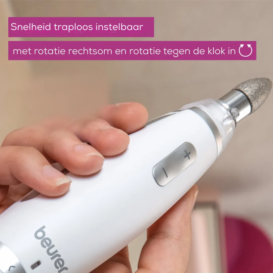 Beurer MP 62 Nagelvijl Set - 10 Opzetstukken - 5400 RPM - Wit