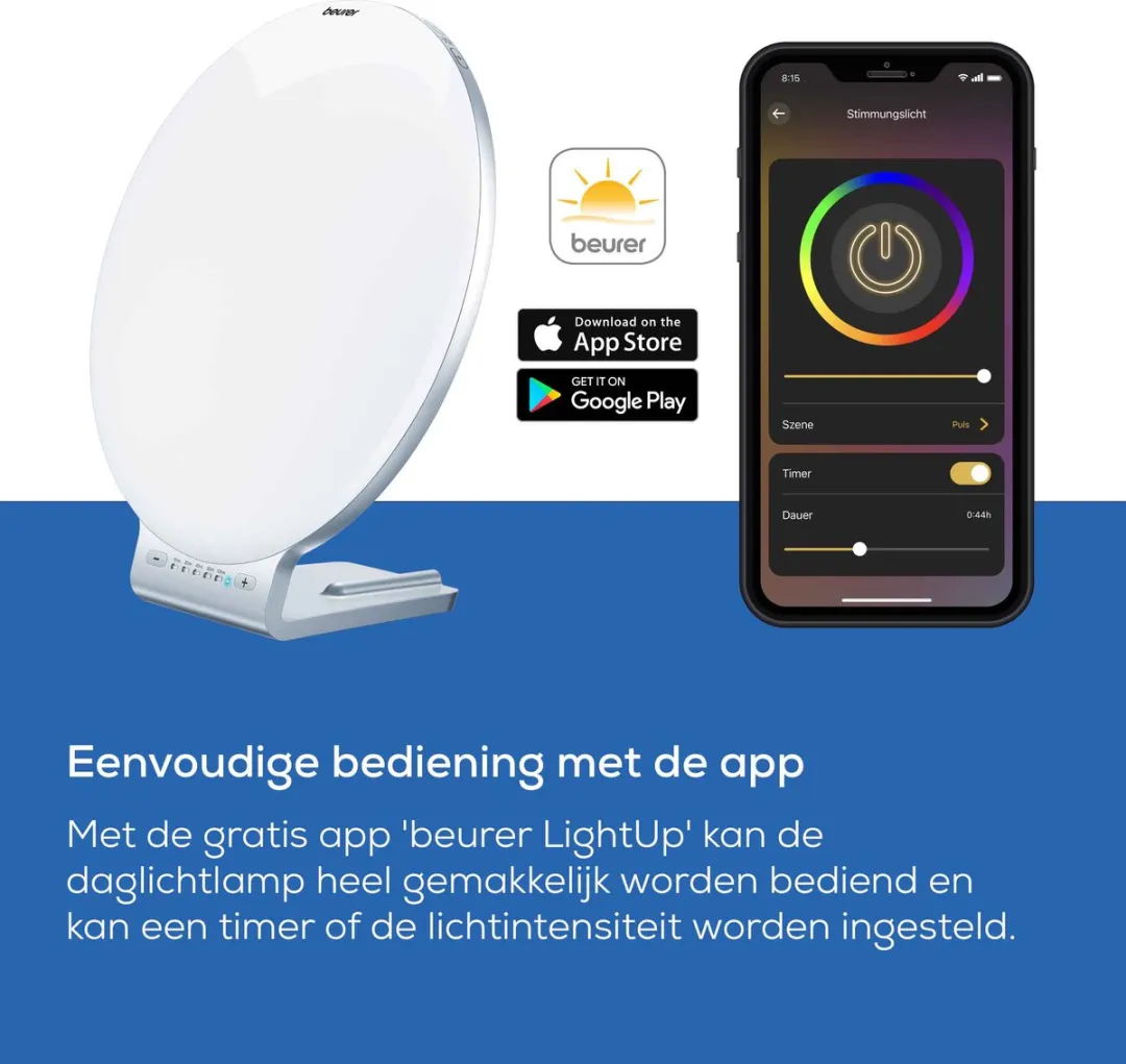 Beurer TL 100 Daglichtlamp 10.000 Lux - Rond Ø33cm - 256 Kleuren