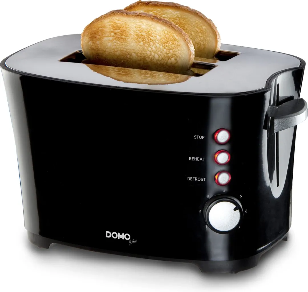 Domo DO941T Broodrooster 2 Stuks - 850W - Zwart
