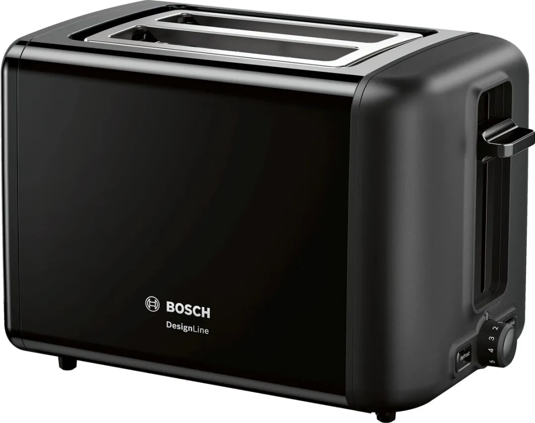 Bosch DesignLine TAT3P423 Broodrooster - 2 Sandwiches - 970W - Rood