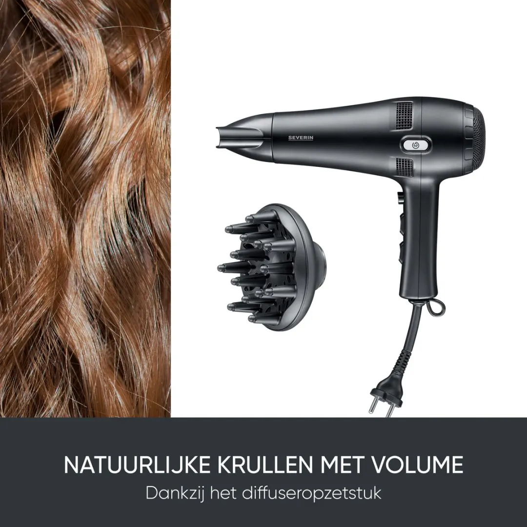 Severin HT 0165 Föhn 2100W - Zwart