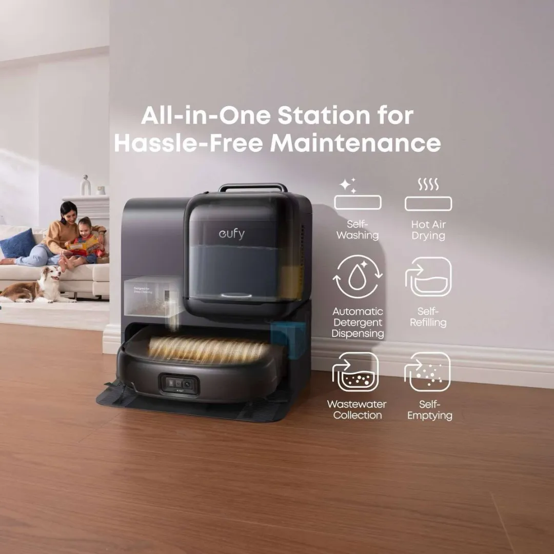 Eufy Omni E28 Robotstofzuiger - 20.000 Pa - Zwart