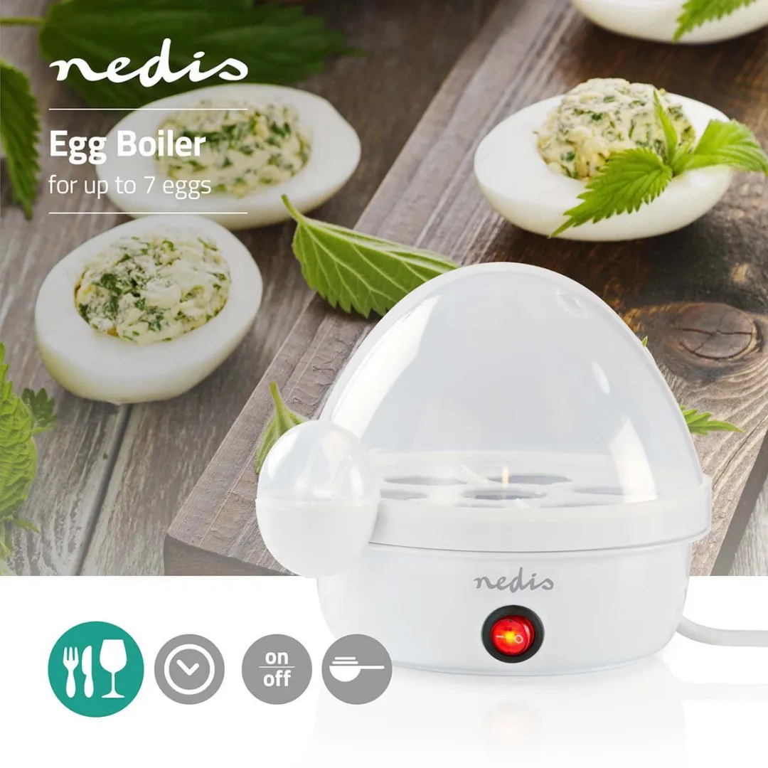Nedis Eierkoker KAEB110EWT - 7 Eieren - 350W - Wit
