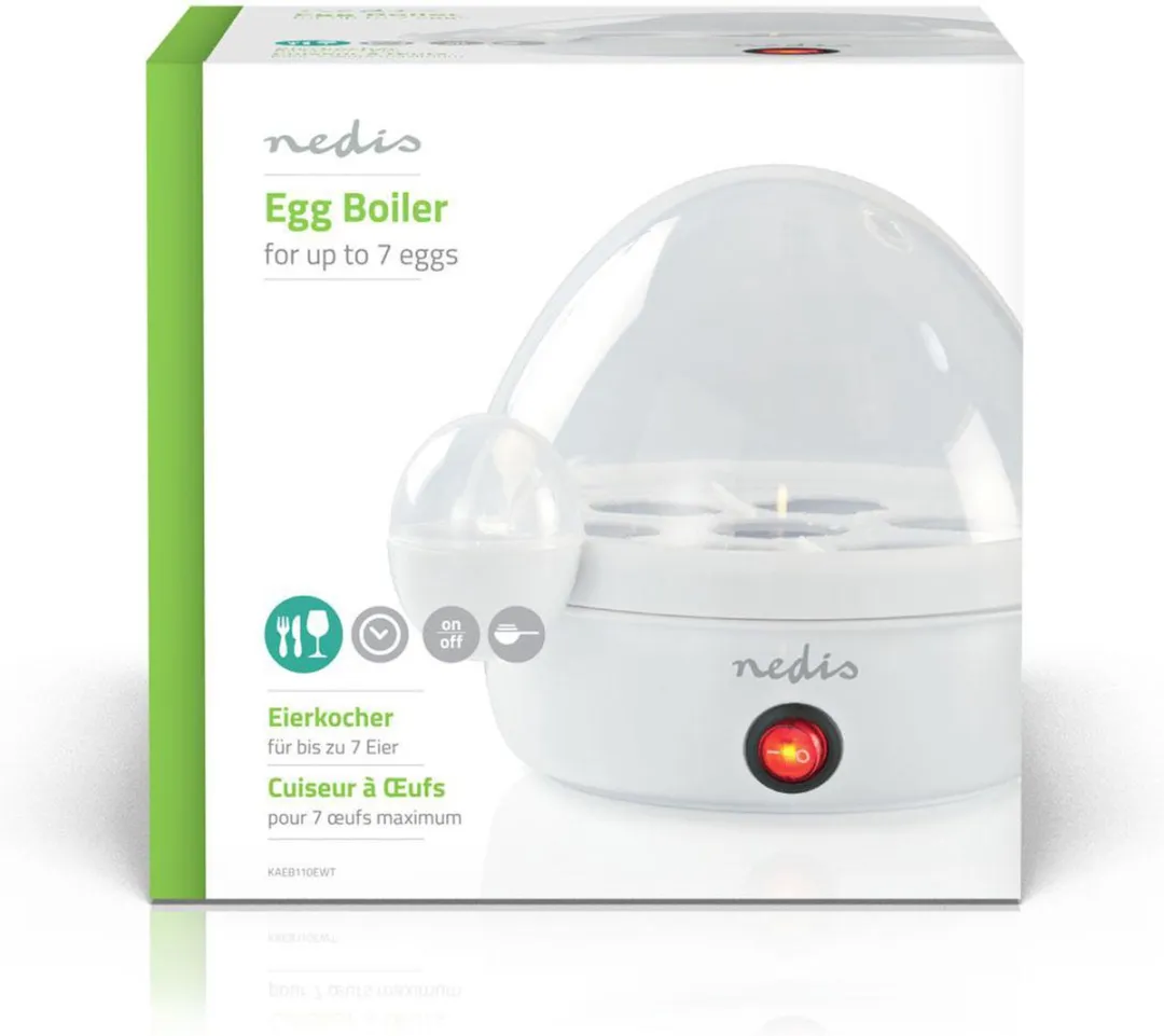 Nedis Eierkoker KAEB110EWT - 7 Eieren - 350W - Wit