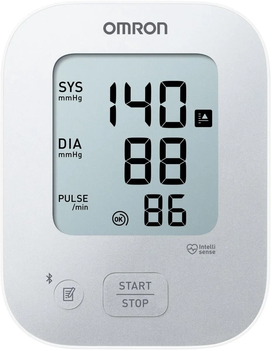 Omron X2+ Connect Bloeddrukmeter - Lichtgrijs