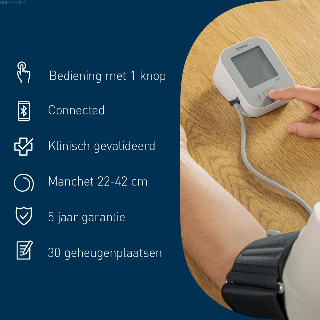 Omron X2+ Connect Bloeddrukmeter - Lichtgrijs