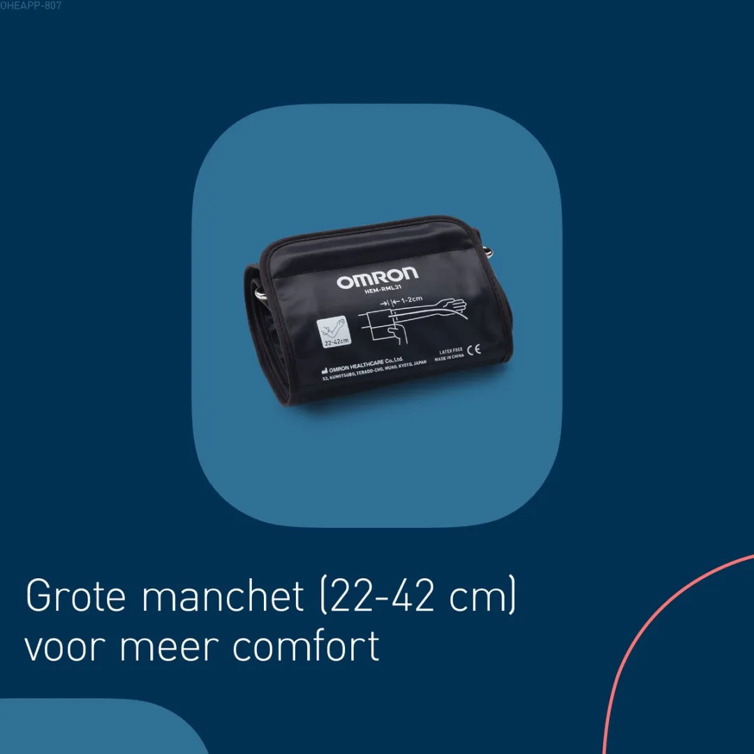Omron X2+ Connect Bloeddrukmeter - Lichtgrijs - afbeelding 6 van 6