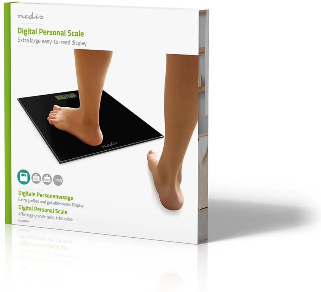 Nedis Personenweegschaal Digitaal 150kg - Zwart