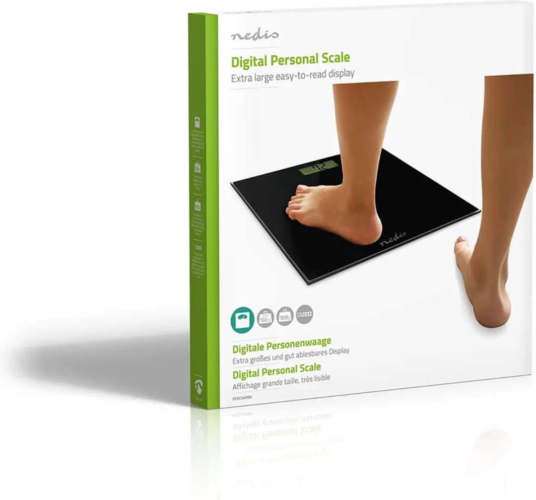 Nedis Personenweegschaal Digitaal 150kg - Zwart