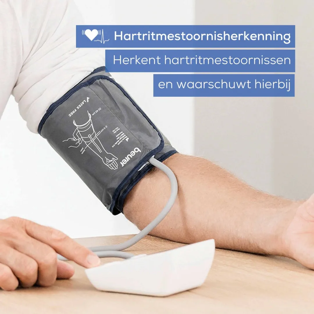 Beurer BM 27 Basic Bloeddrukmeter bovenarm - Aanbevolen door Hartstichting - Onregelmatige hartslag - Risico-indicator - Manchet-aanbreng controle - Manchet 22 tot 42 cm - Klinisch gevalideerd - Digitale Bloeddrukpas - 5 Jaar garantie