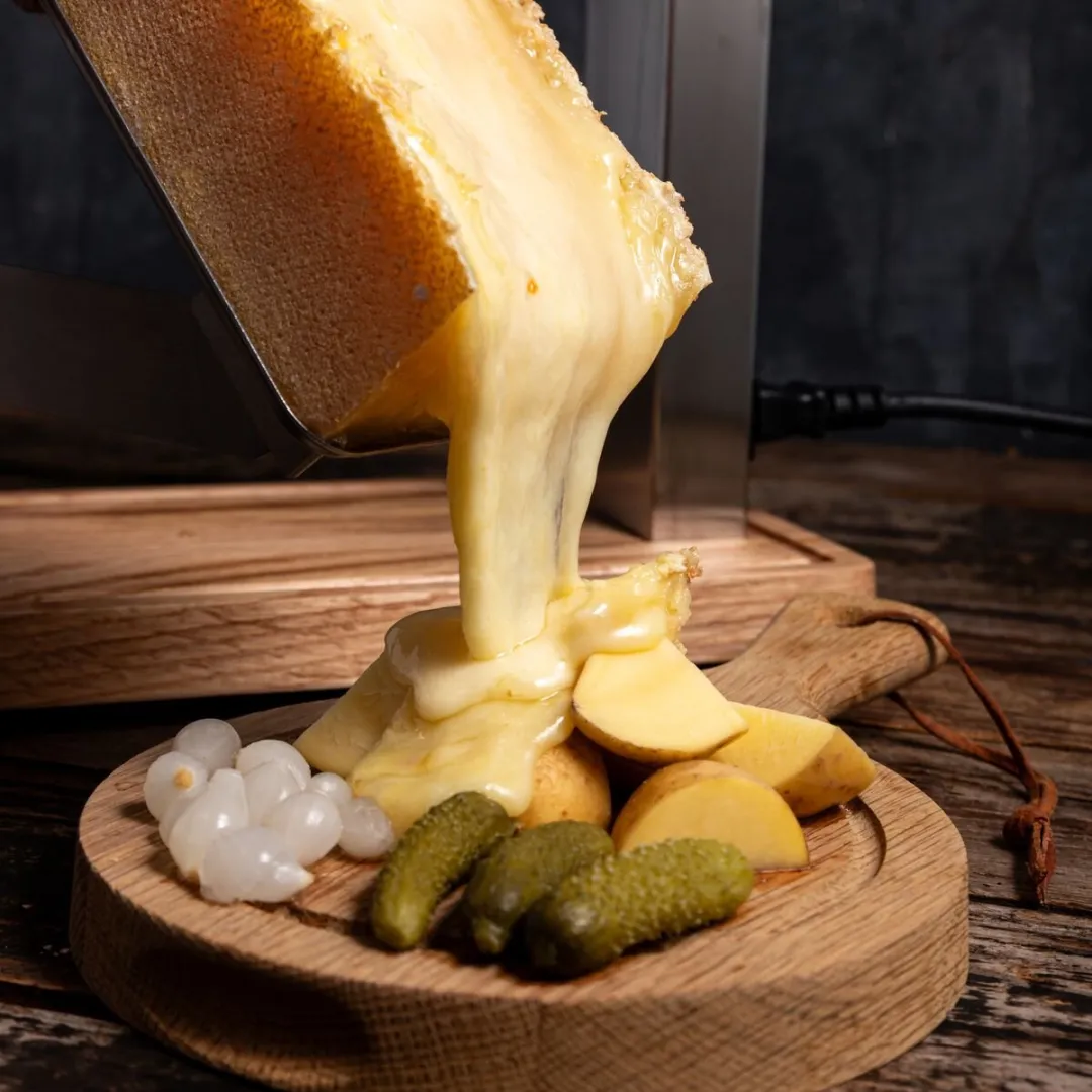 Boska Raclette & Grill 2 Personen - PFAS-vrije Grillplaat - Eikenhout