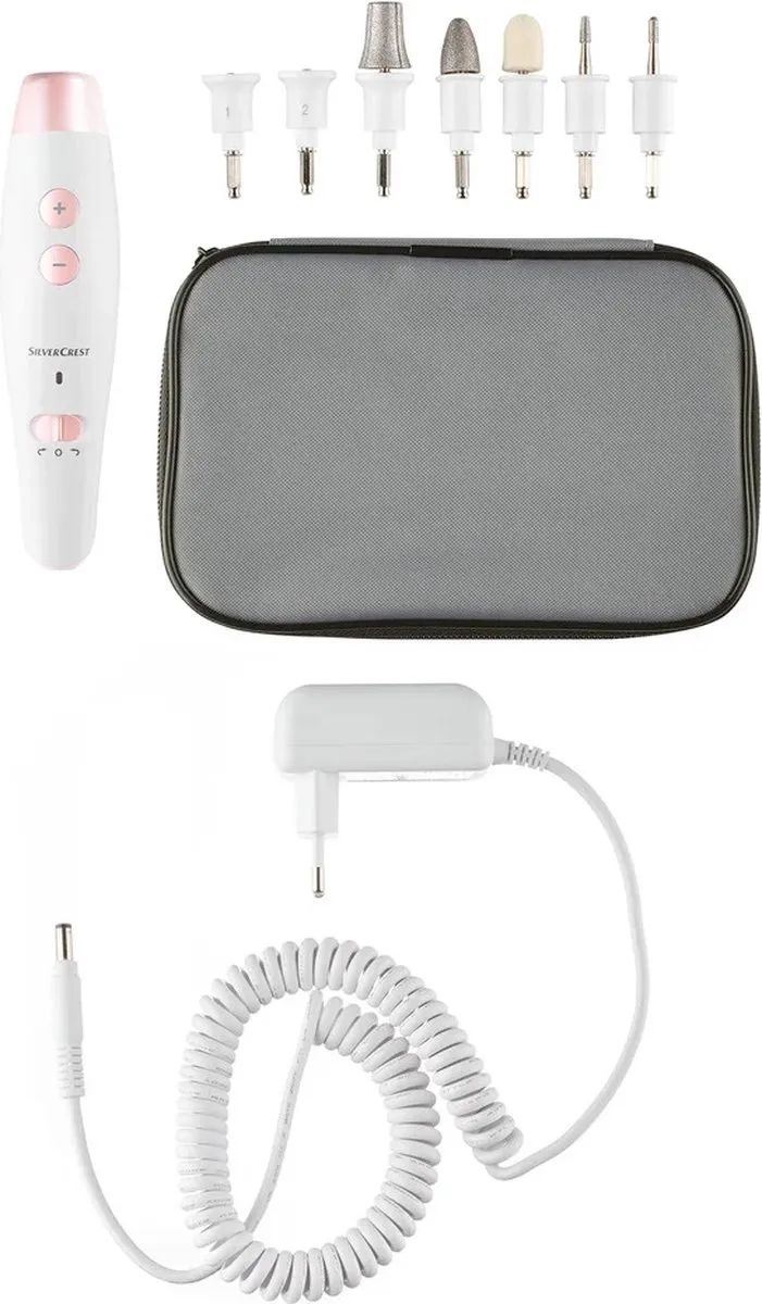 SILVERCREST Manicure & Pedicure Set Roze - 7 Opzetstukken
