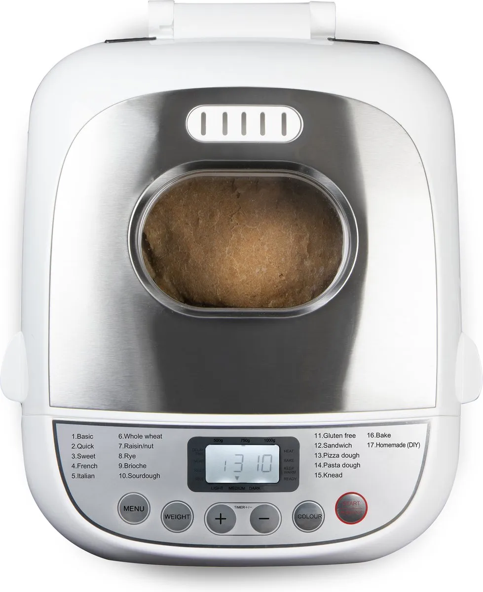 Domo B3977 Broodbakmachine - 17 Programma's - 500-750g - Wit - afbeelding 6 van 6