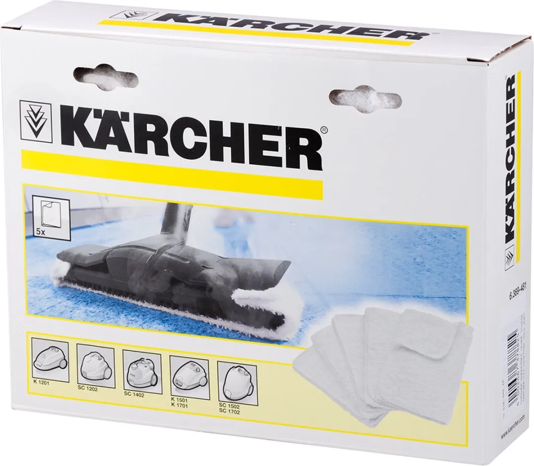 Kärcher Tuchset 6.369-481.0 Vloerdoeken - 5 Stuks Wit