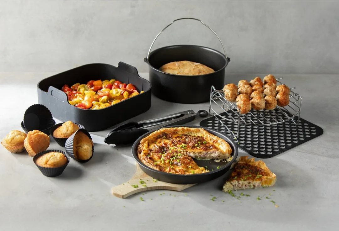 Domo 168 Airfryer Accessoireset 12-delig - Zwart