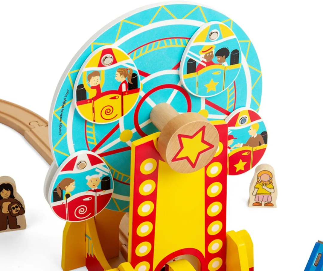 BIGJIGS Reuzenrad Treinaccessoire BJT291 - Multicolor