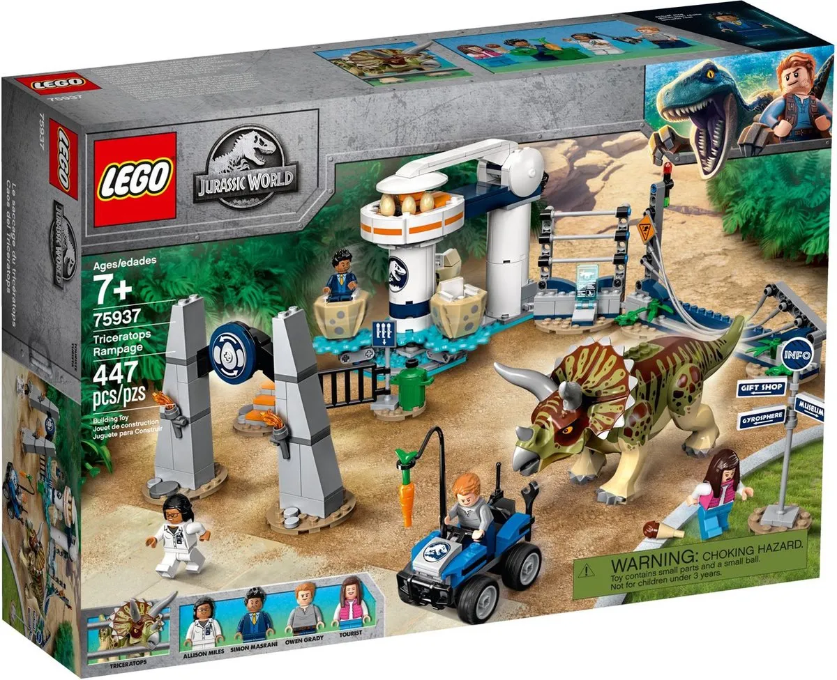 LEGO Jurassic World Triceratopschaos 75937 - 426 Stukken