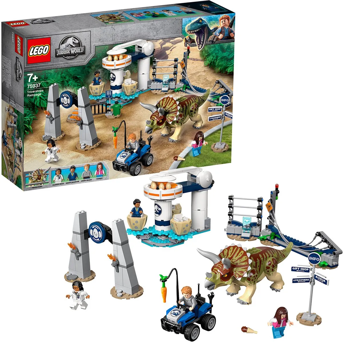 LEGO Jurassic World Triceratopschaos 75937 - 426 Stukken - afbeelding 6 van 6