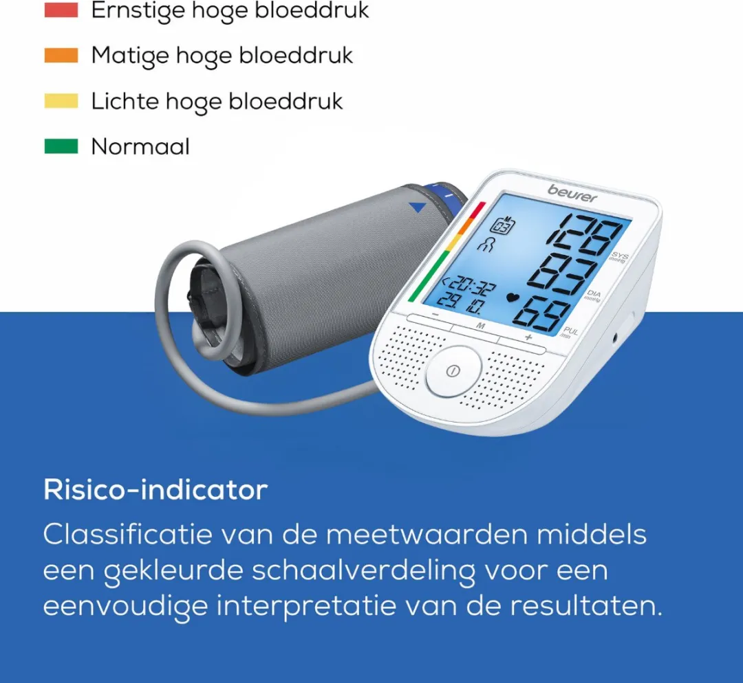 Beurer BM 49 Voice Bloeddrukmeter - 2 Gebruikers - 120 Metingen