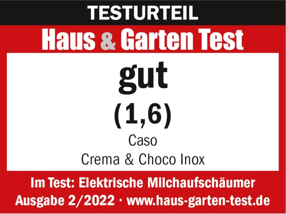 Caso Crema & Choco Inox Melkopschuimer 500W - 350ml - 4 standen