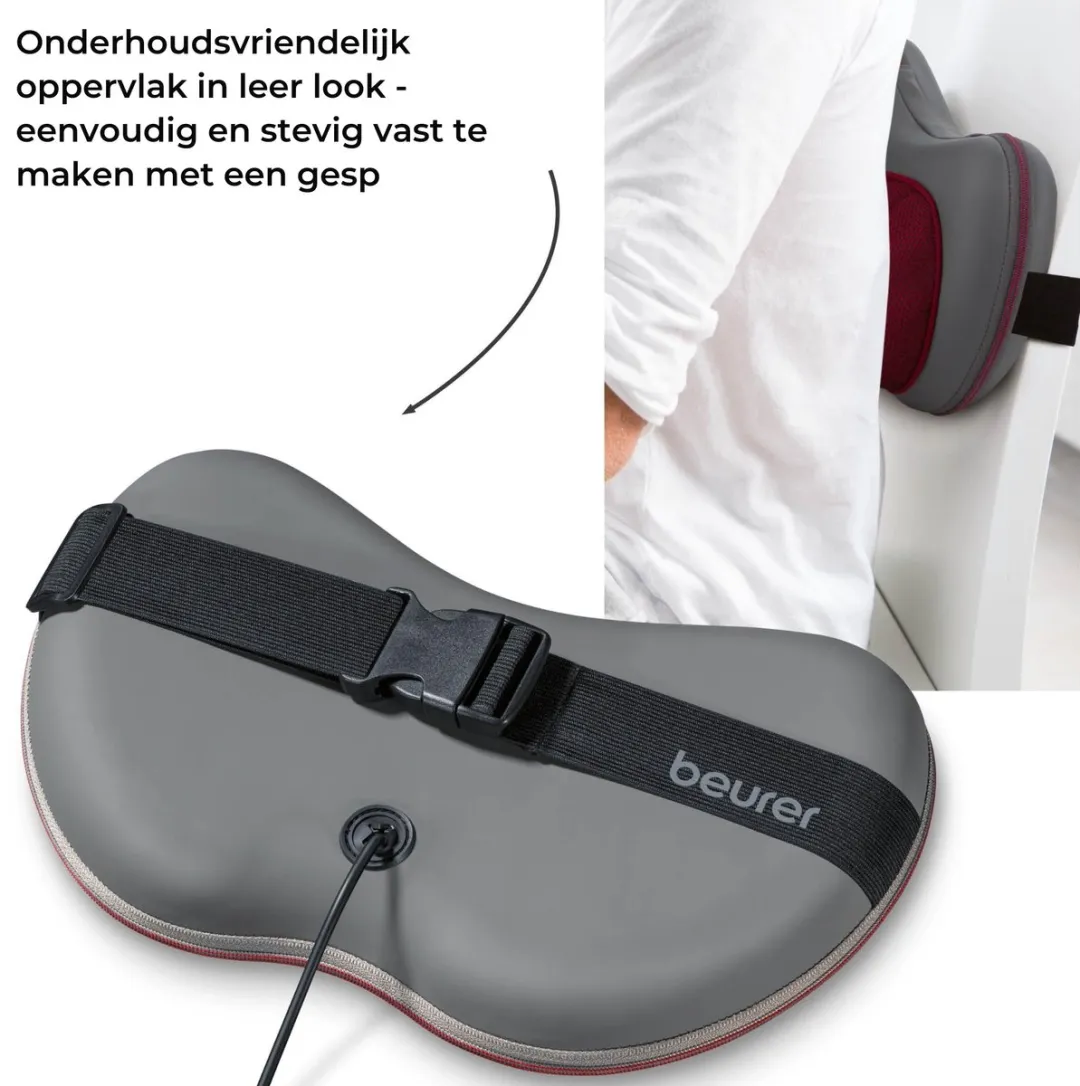 Beurer MG 149 Shiatsu Massagekussen - 4 Koppen - Infrarood & Licht