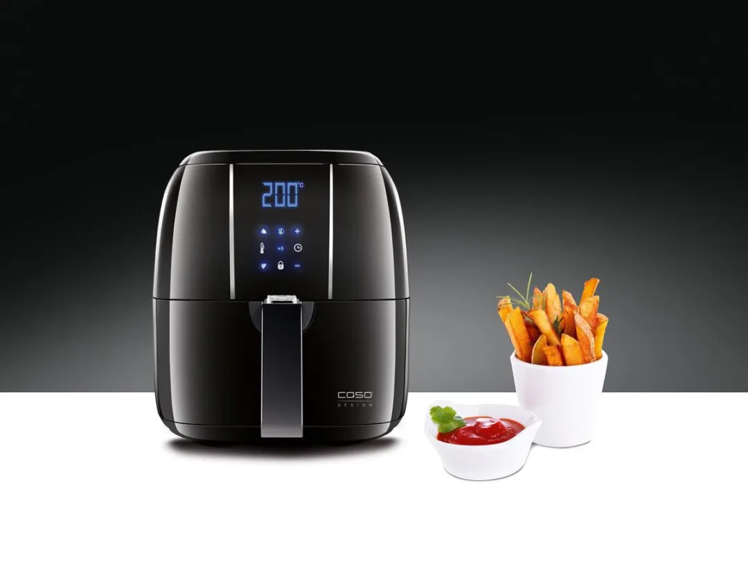 CASO AF200 Hetelucht Friteuse 1400W - 3L - 6 Programma's - Zwart