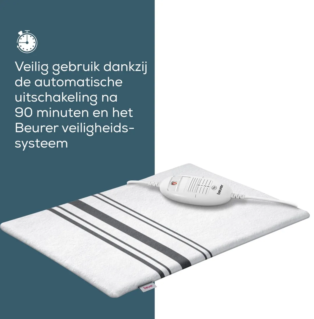Beurer HK 25 Elektrisch Warmtekussen 40x30cm - 6 Warmtestanden - Wit-Zwart