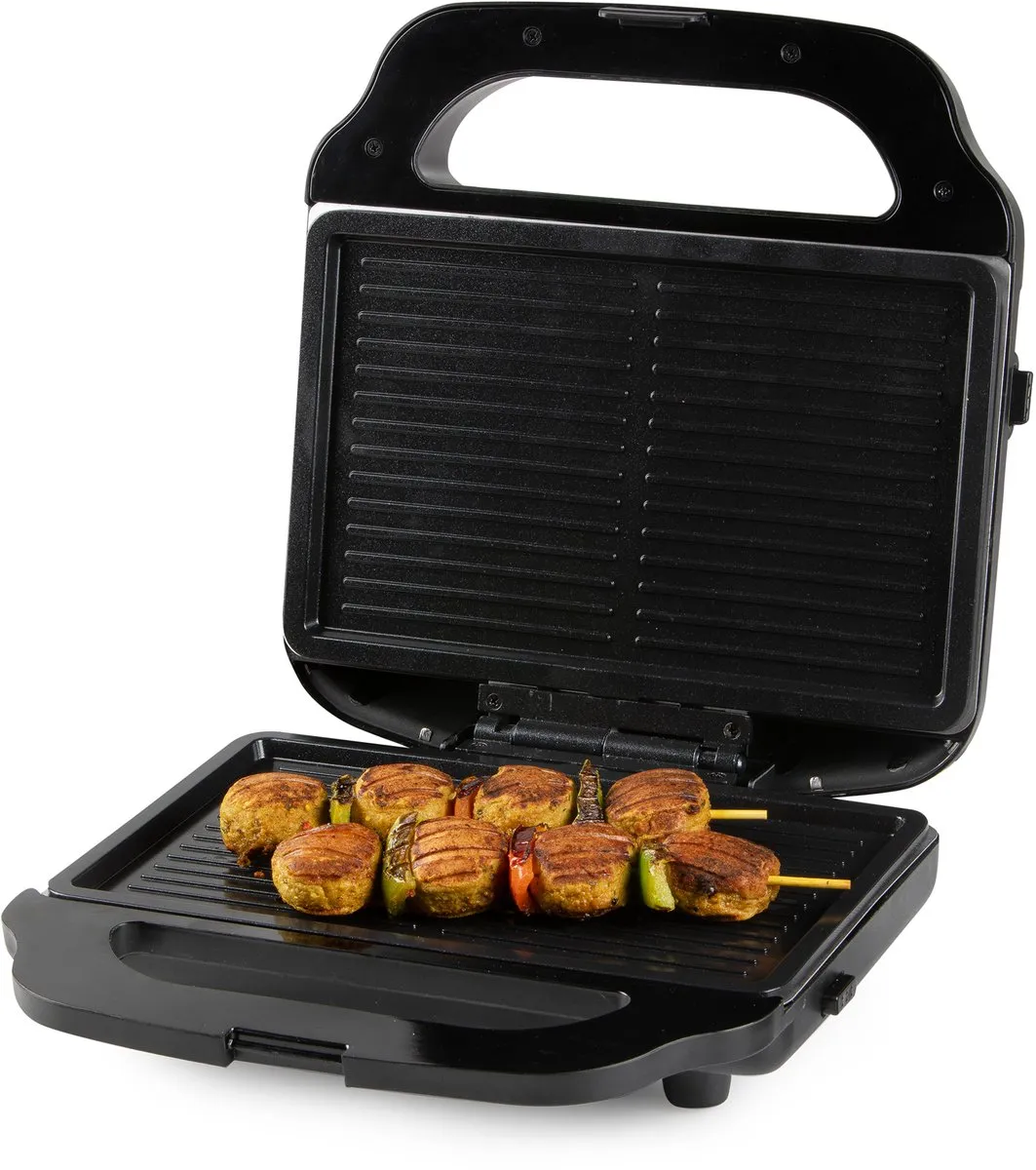 Domo DO9291C Big Snack XL 3-in-1 - Wafelijzer/Tosti-ijzer/Contactgrill 1400W - Mat Zwart