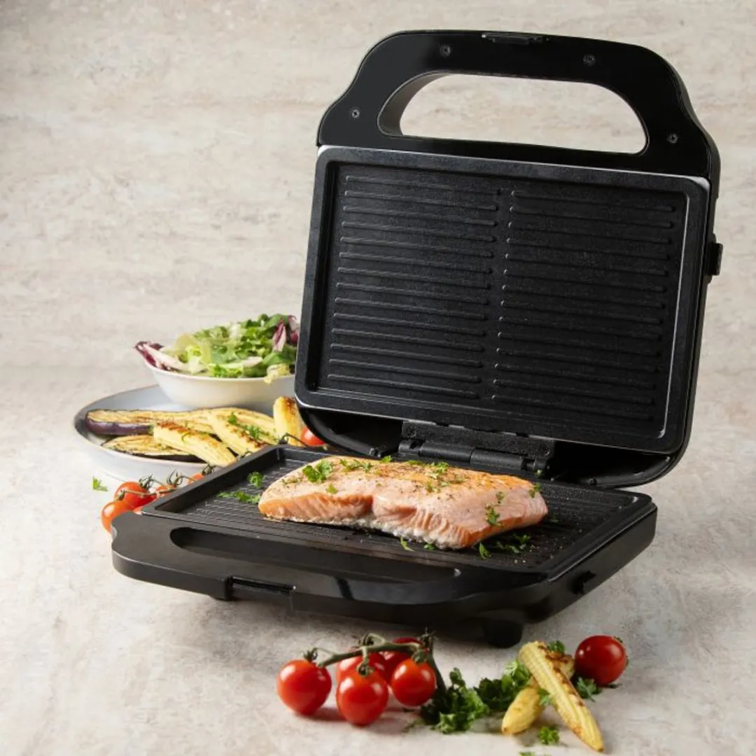 Domo DO9291C Big Snack XL 3-in-1 - Wafelijzer/Tosti-ijzer/Contactgrill 1400W - Mat Zwart