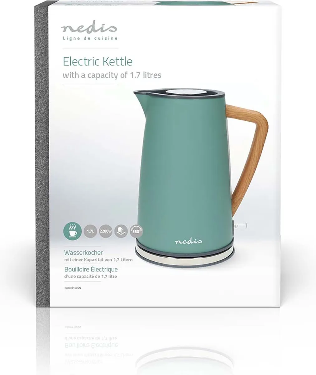 Nedis KAWK510EGN Waterkoker 1.7L - Groen - 2200W