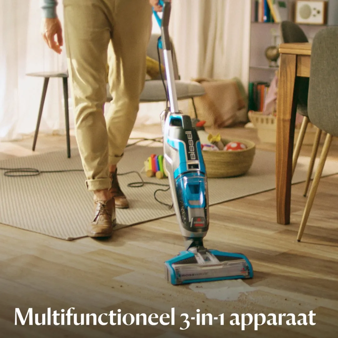 BISSELL CrossWave 17132 Stofzuiger/Dweil - 560W - Blauw/Zwart