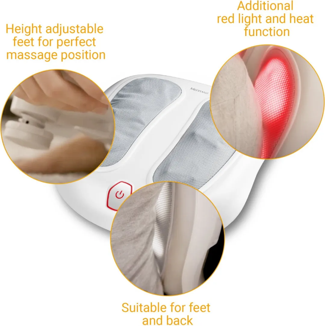 Medisana FM 883 Shiatsu Voetmassage - 12 Koppen - Wit/Grijs