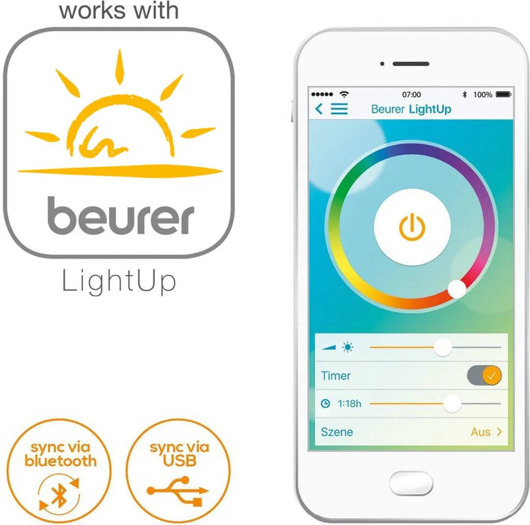 Beurer WL 75 Wake-up Light - Sfeerlicht & FM Radio - 256 Kleuren