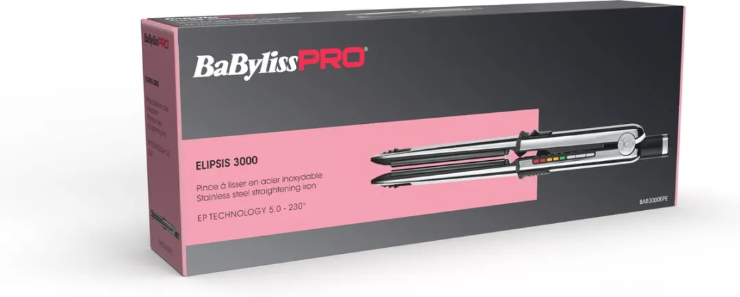 BaBylissPRO Elipsis3000 Stijltang - 5 standen - Zwart