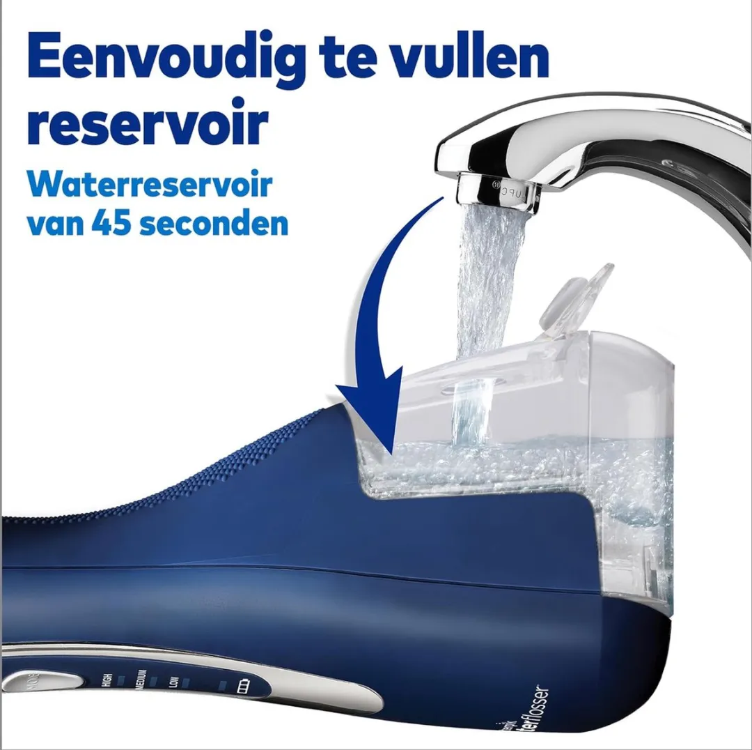 Waterpik Advance WP-583 Draadloze Waterflosser - Blauw