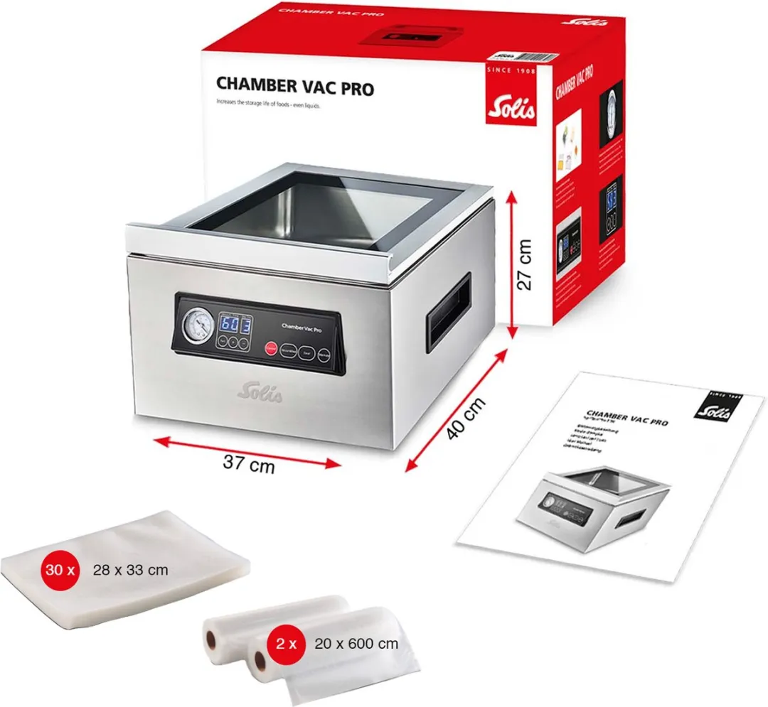 Solis Chamber Vac Pro 5702 Vacuümmachine - 350W - Zilver - afbeelding 6 van 6