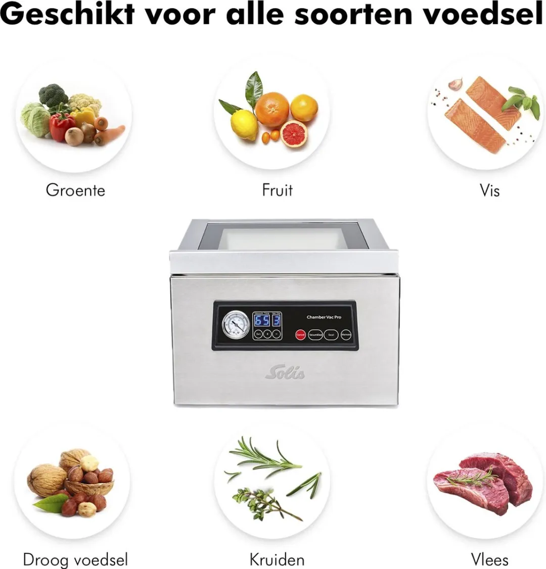 Solis Chamber Vac Pro 5702 Vacuümmachine - 350W - Zilver