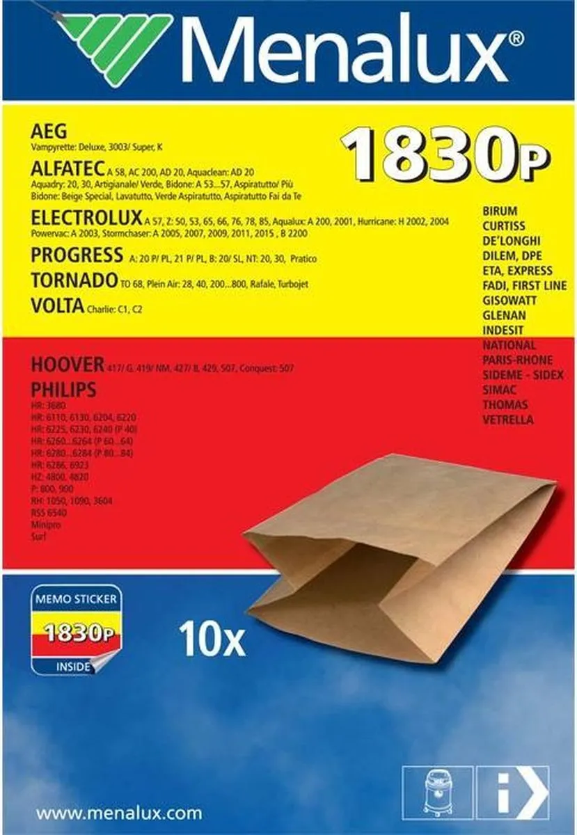 Electrolux S-Bag Deluxe 3003 Menalux Stofzuigerzak - 9001962308
