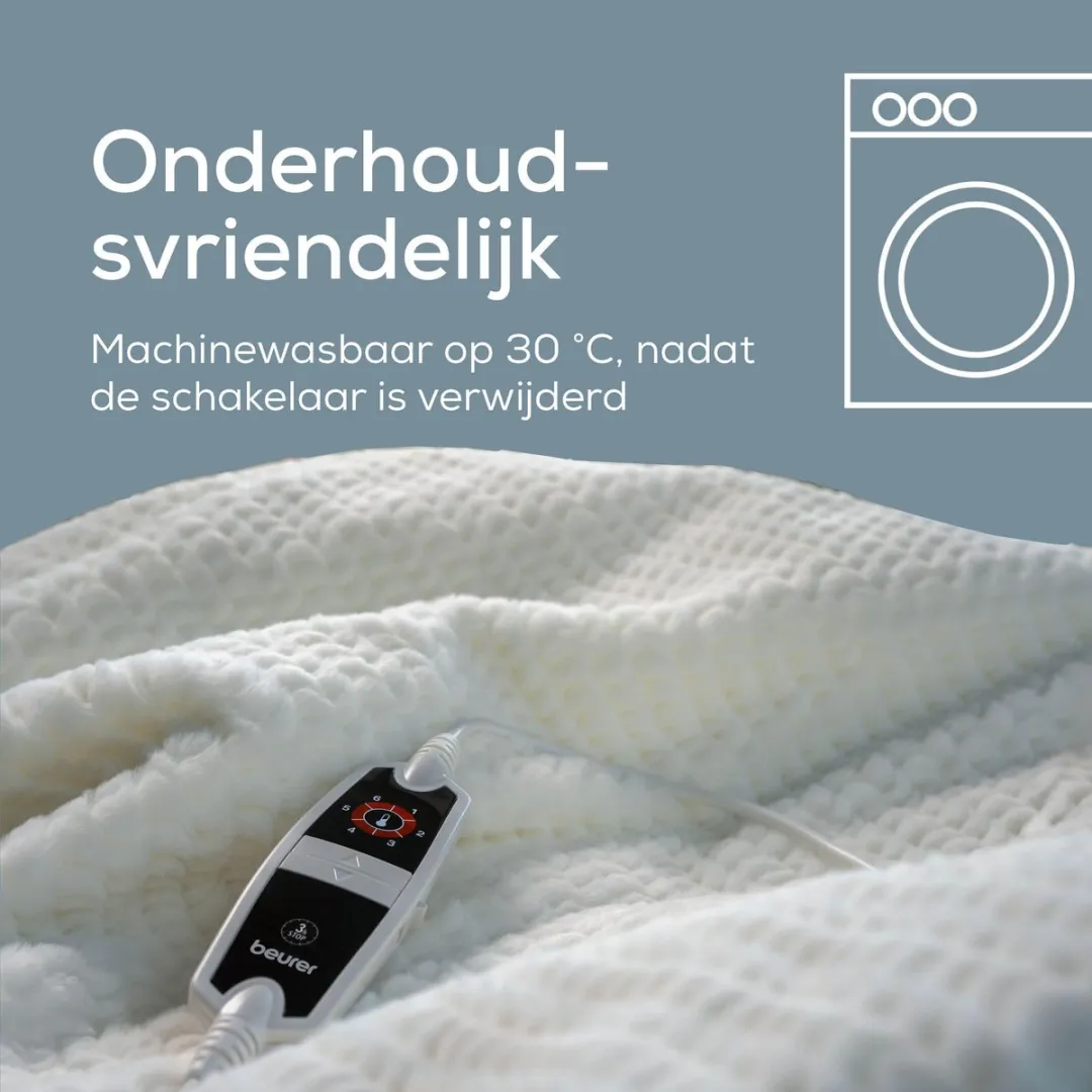 Beurer Premium Warmtedeken 180x130cm Wit - 100W - BSS