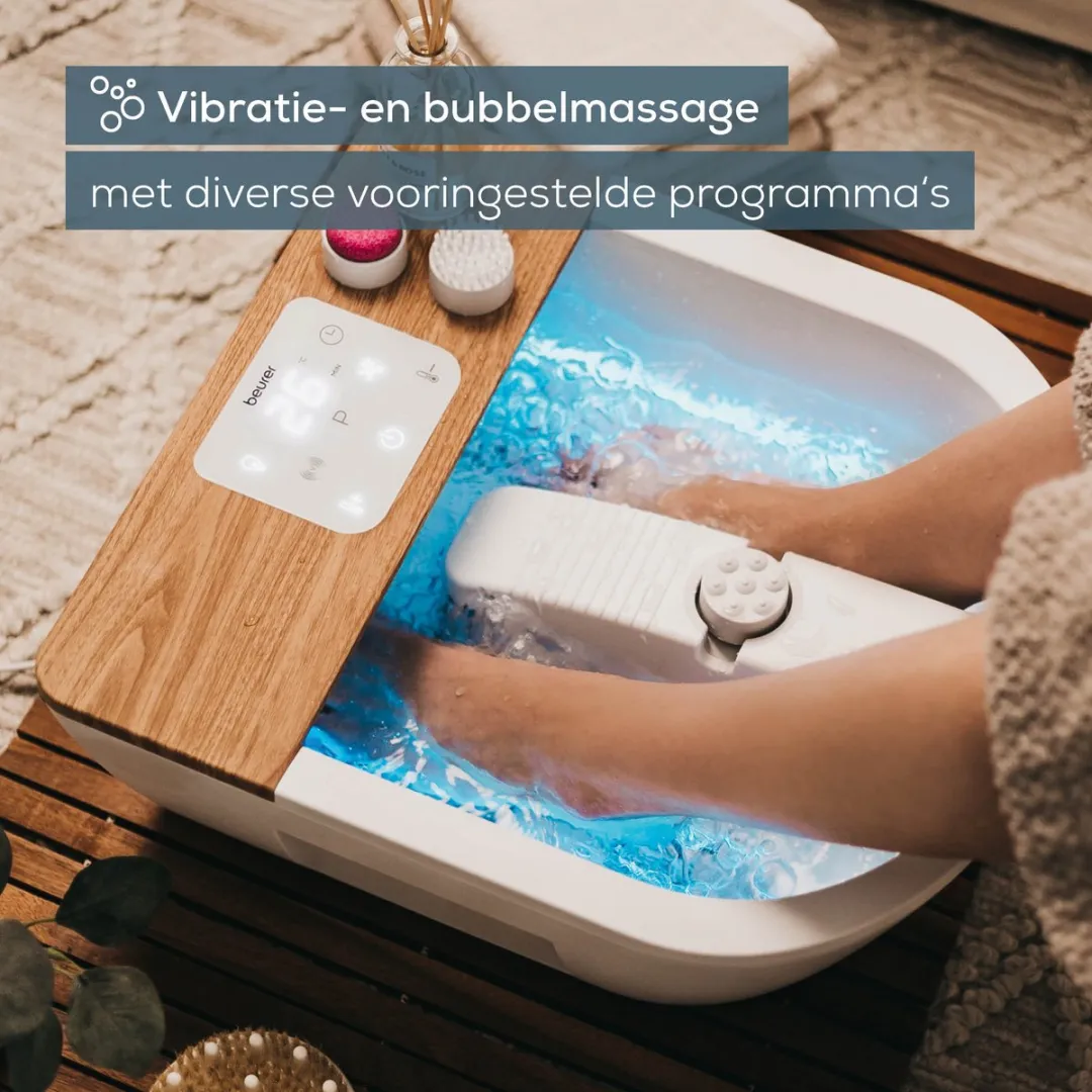 Beurer FB 65 Elektrisch Voetenbad - Trillings- en Bubbelmassage - 3 Opzetstukken